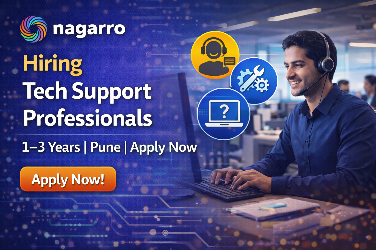 Nagarro Hiring Tech Support Professionals | 1–3 Years | Pune | Apply Now