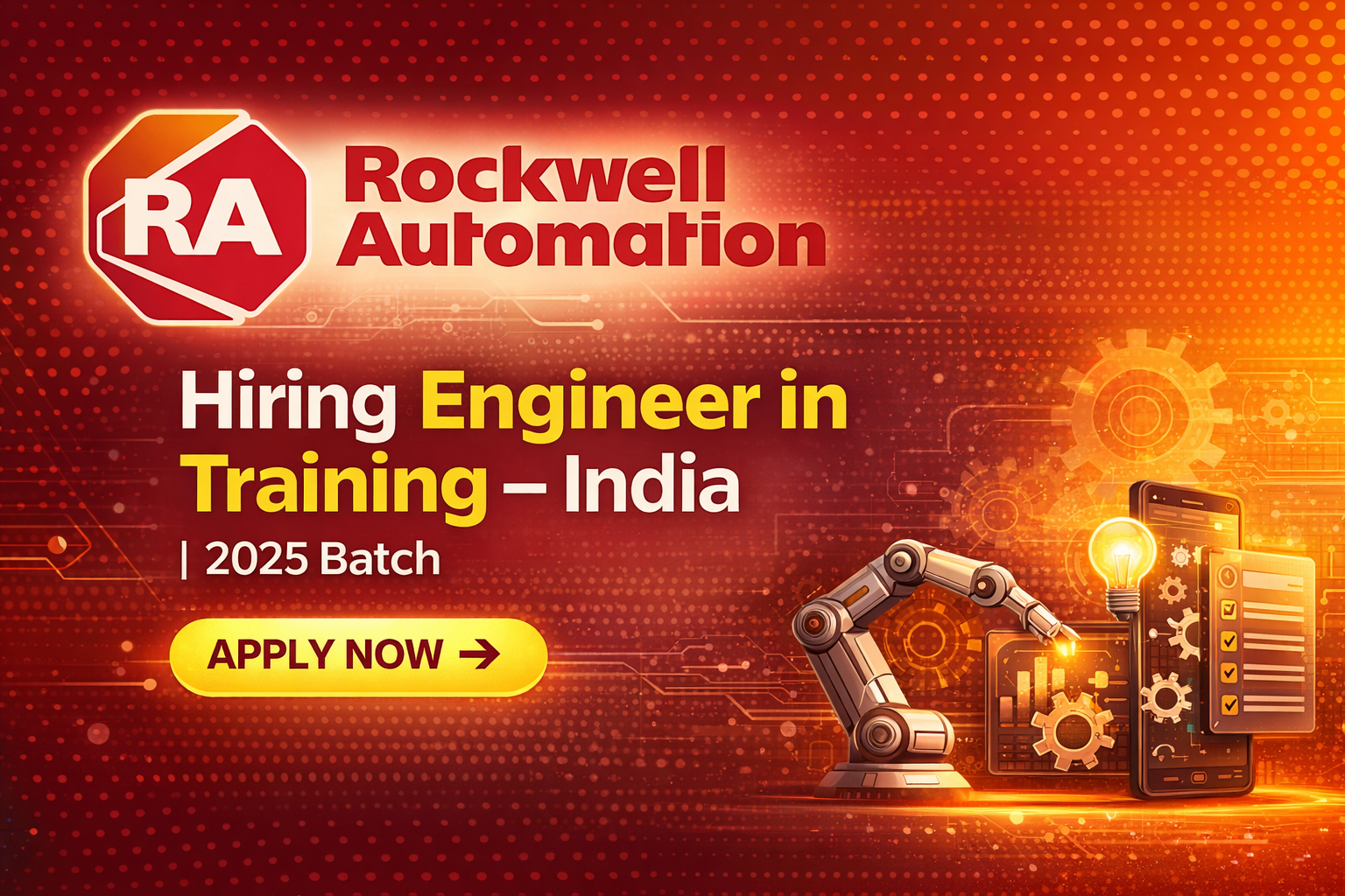 Rockwell Automation Hiring Engineer in Training – India | 2025 Batch | Apply Now