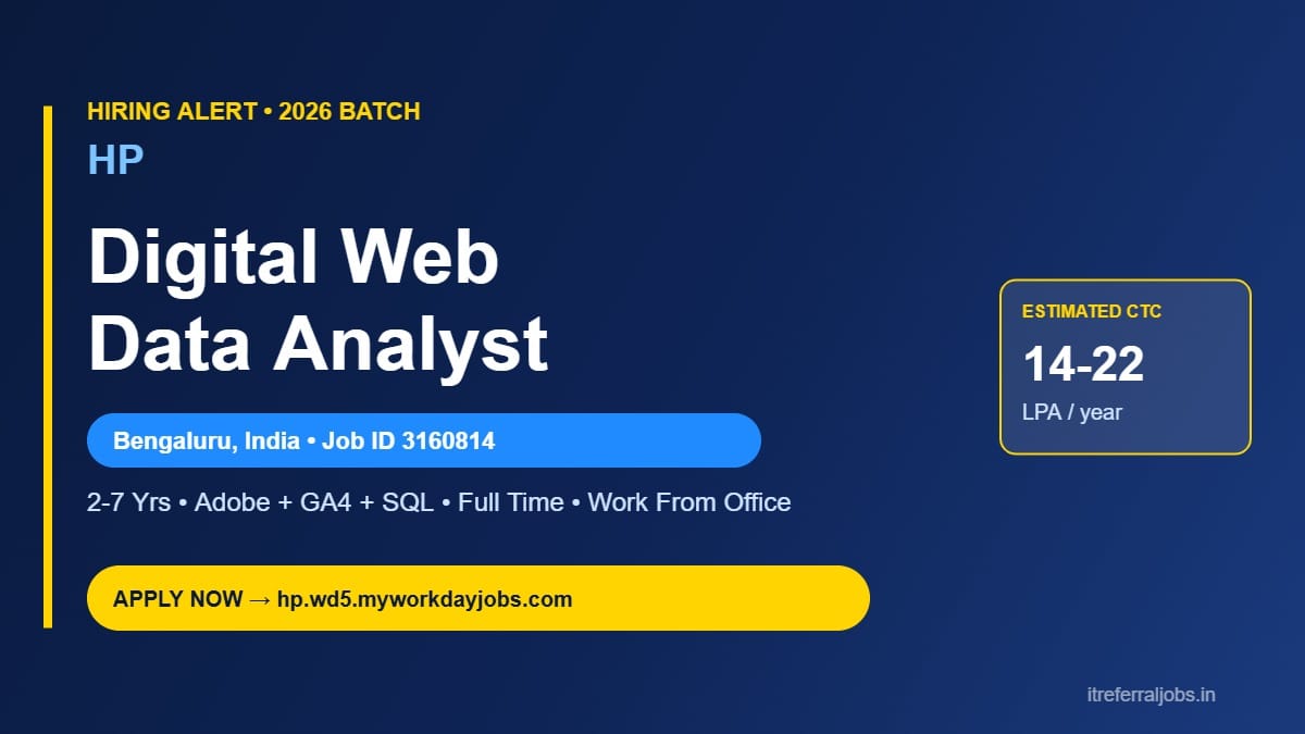 HP Digital Web Data Analyst Jobs in Bengaluru 2026 | Apply Now