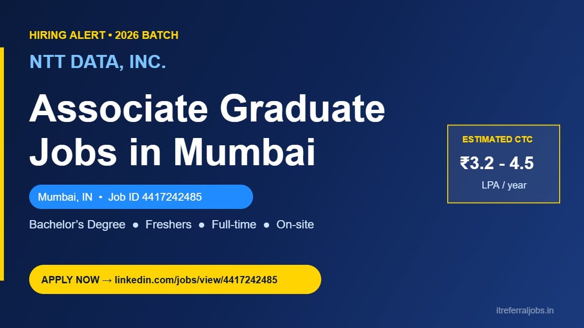 NTT DATA Associate Graduate Jobs in Mumbai 2026 — Apply Online