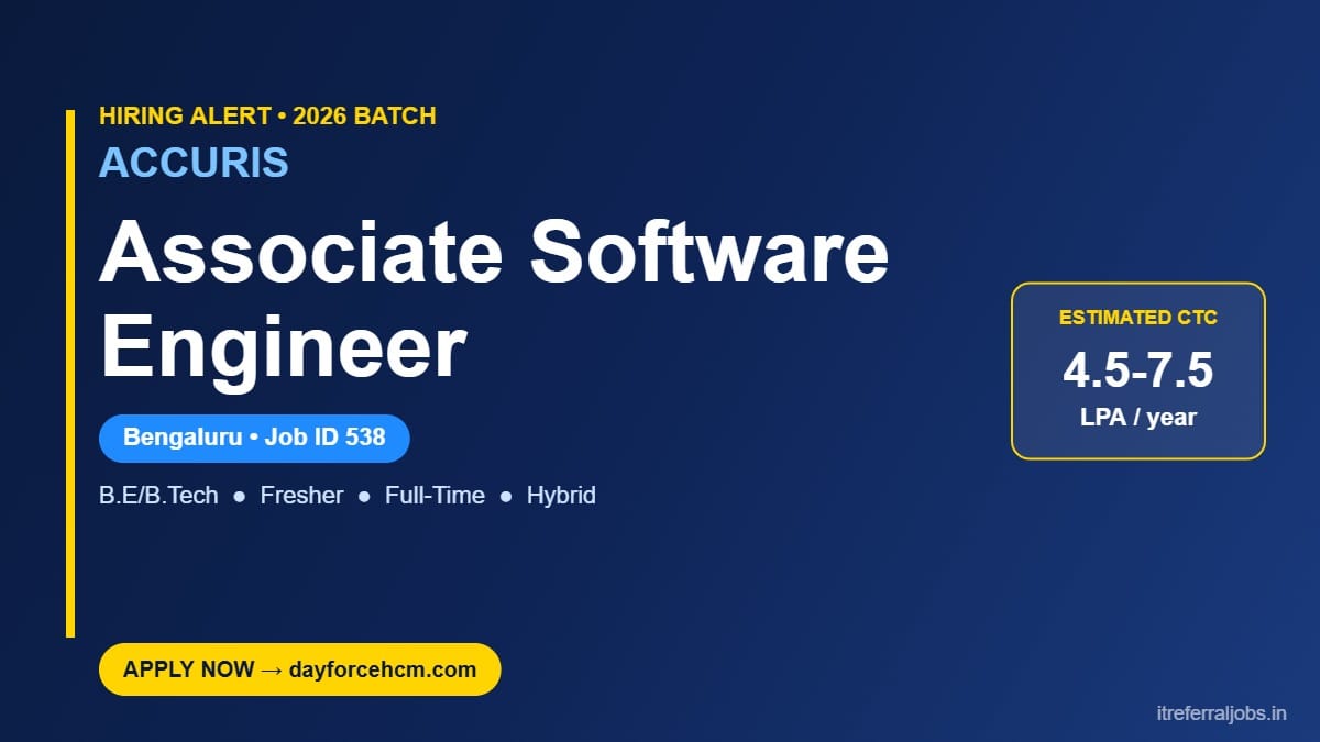Accuris Off Campus Drive 2026: Software Engineer Jobs Bengaluru