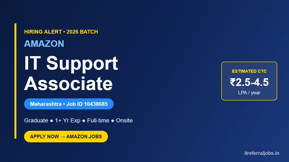 Amazon IT Support Associate Jobs 2026 | Maharashtra Hiring