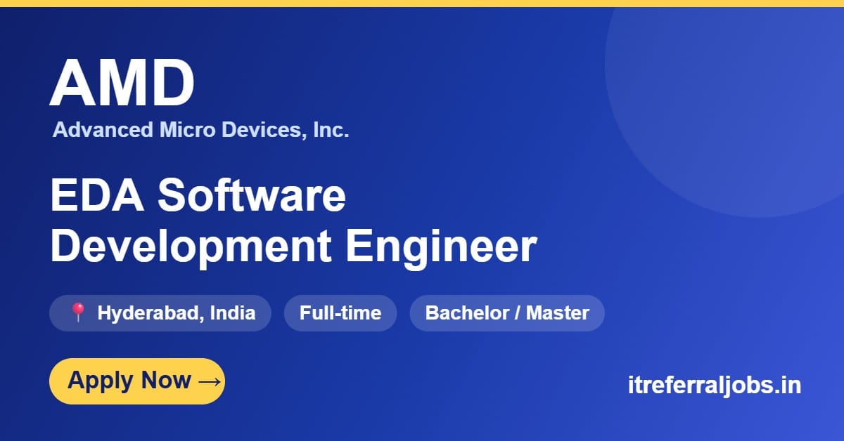 AMD Software Development Engineer Job 2026 — Hyderabad | Apply Online
