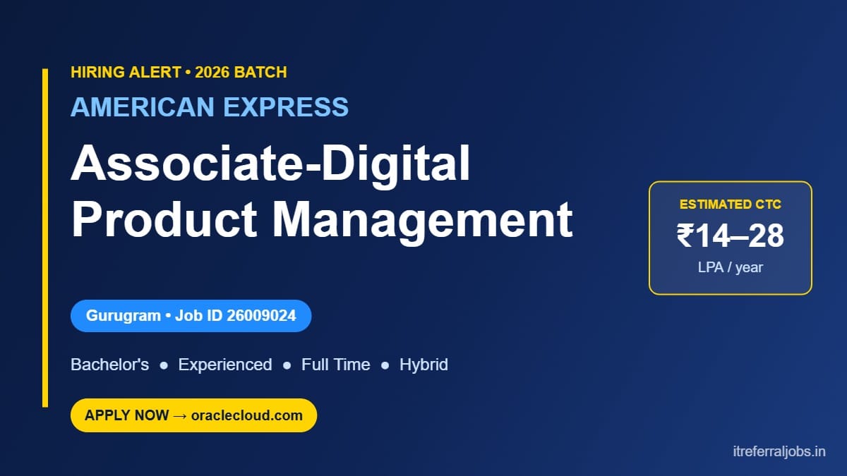 American Express Digital Product Management Jobs Gurugram 2026