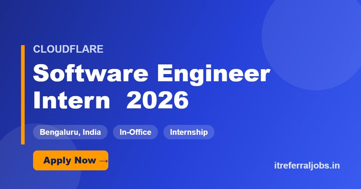 Cloudflare Software Engineer Intern 2026 in Bengaluru | Apply Now