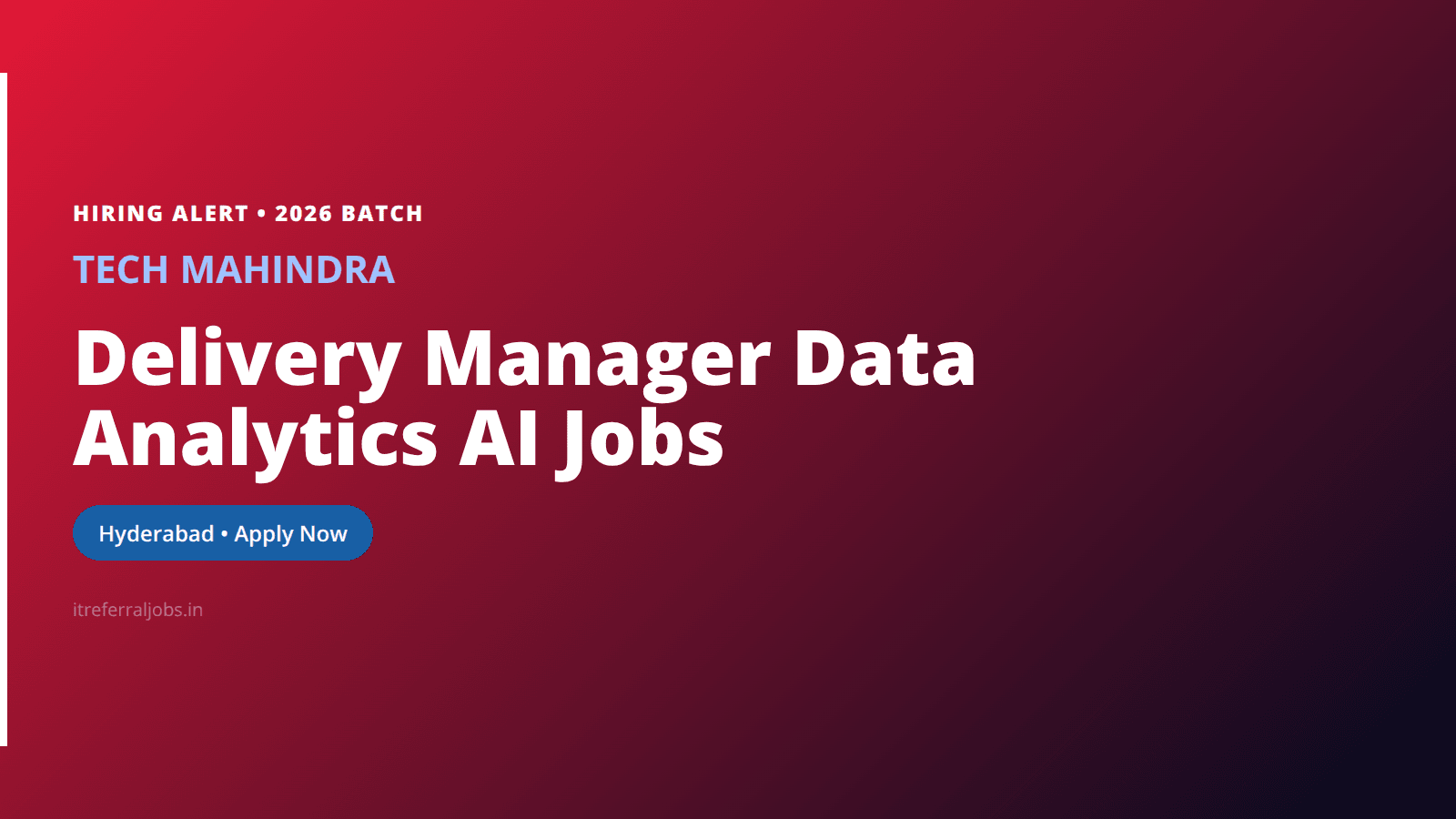 Delivery Manager Data Analytics AI Jobs