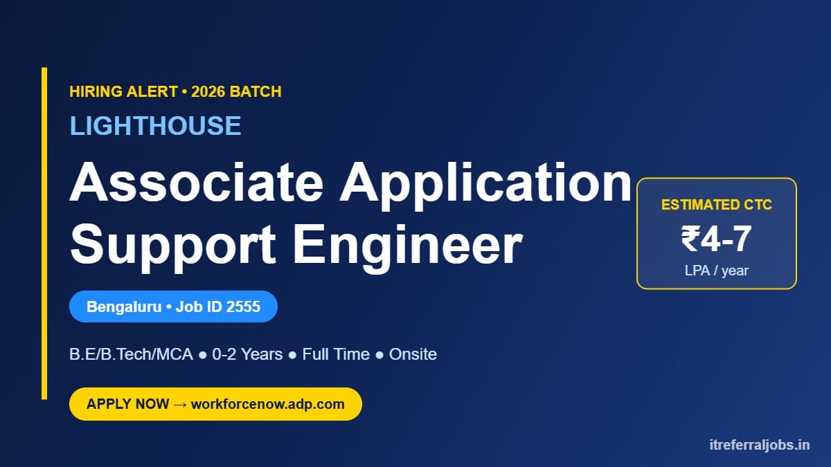 Lighthouse Off Campus Drive 2026: Associate Engineer Jobs in Bengaluru