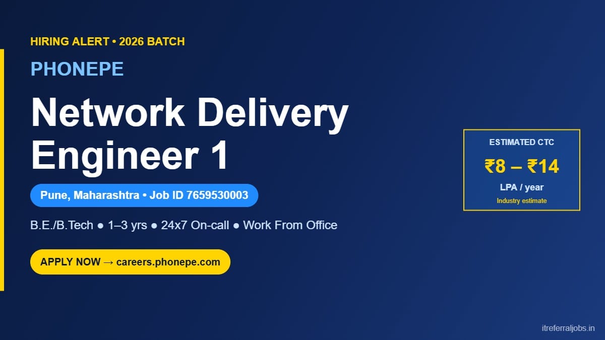 PhonePe Network Delivery Engineer Jobs in Pune 2026 — Apply