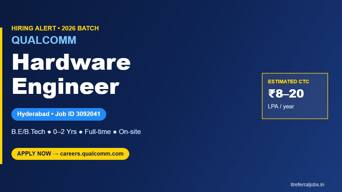 Qualcomm Hardware Engineer Jobs 2026 in Hyderabad | Apply