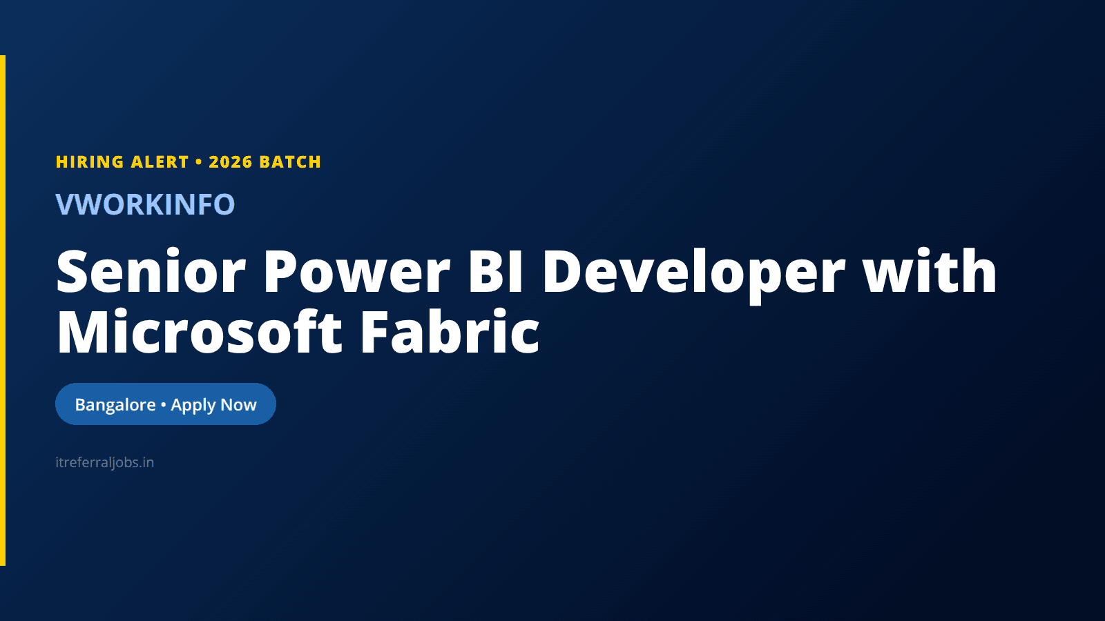 Senior Power BI Developer with Microsoft Fabric