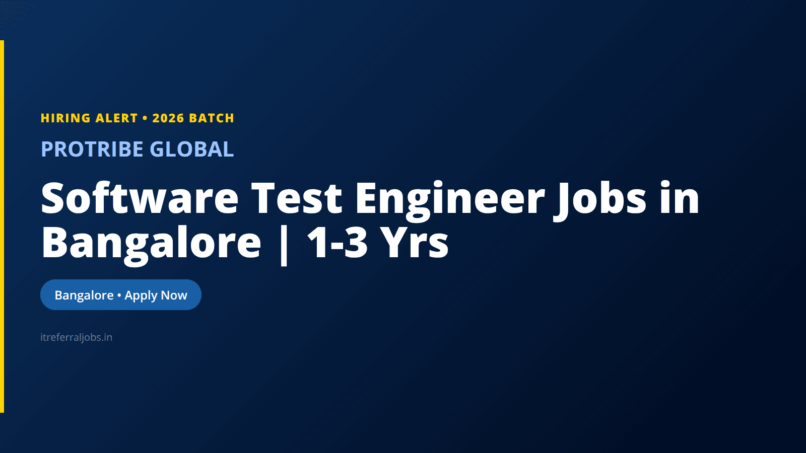 Software Test Engineer Jobs in Bangalore | 1-3 Yrs