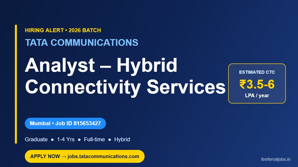 Tata Communications Analyst Jobs 2026 in Mumbai | Apply Now
