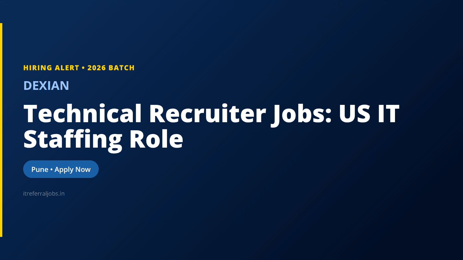 Technical Recruiter Jobs: US IT Staffing Role