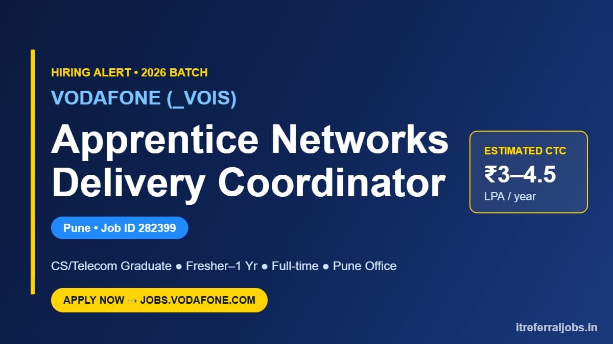 Vodafone Off Campus Drive 2026: Apprentice Jobs in Pune