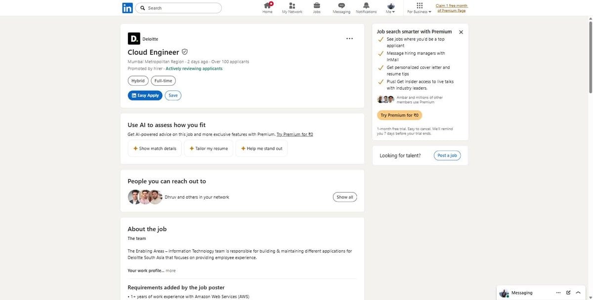 Deloitte Cloud Engineer Jobs 2026 in Mumbai | Apply Now