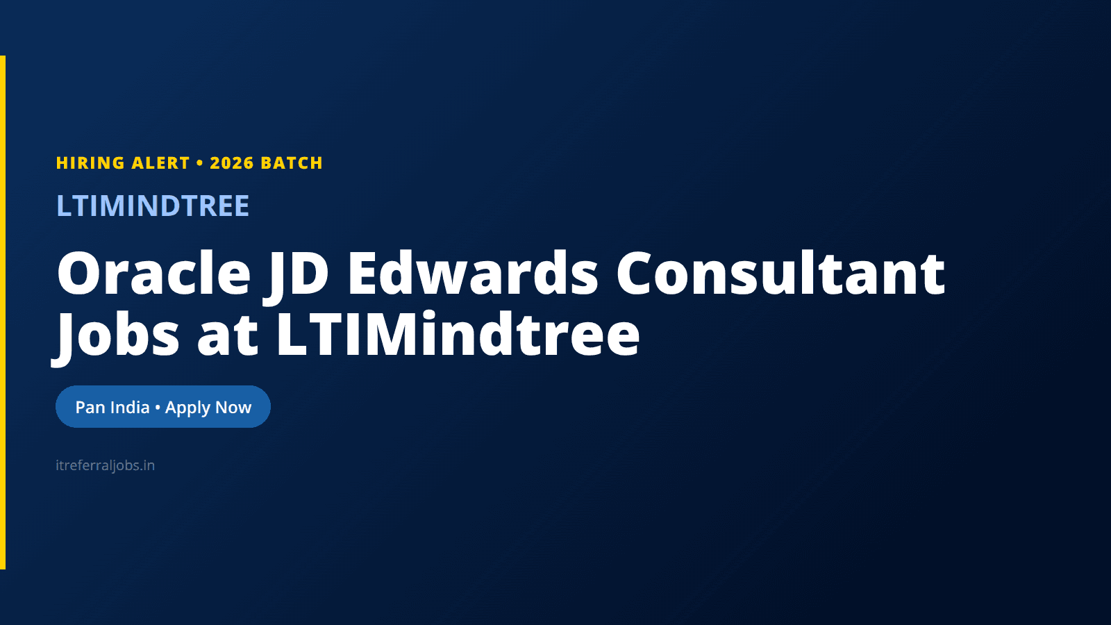 Oracle JD Edwards Consultant Jobs at LTIMindtree