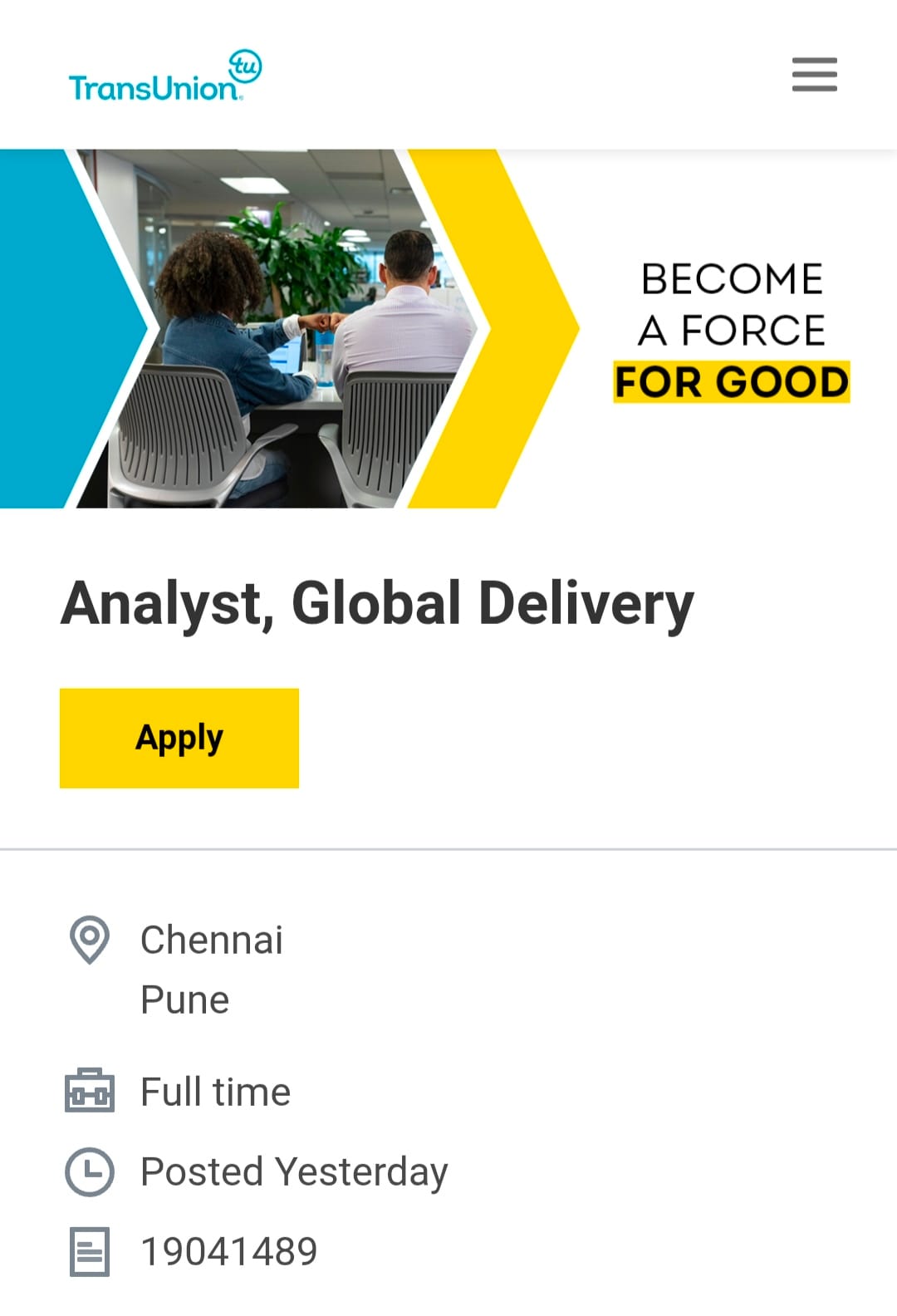 TransUnion Analyst Jobs in Chennai & Pune – Hybrid, 0-2 yrs, Apply Now