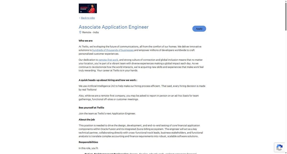 Twilio Hiring Associate Application Engineer in India (Remote) | Latest IT Jobs 2026