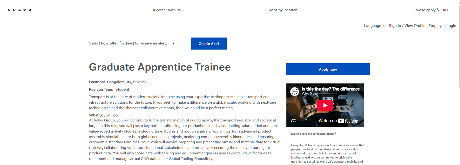 Volvo’s 2026 Graduate Apprentice Program: Launch Your Career in India